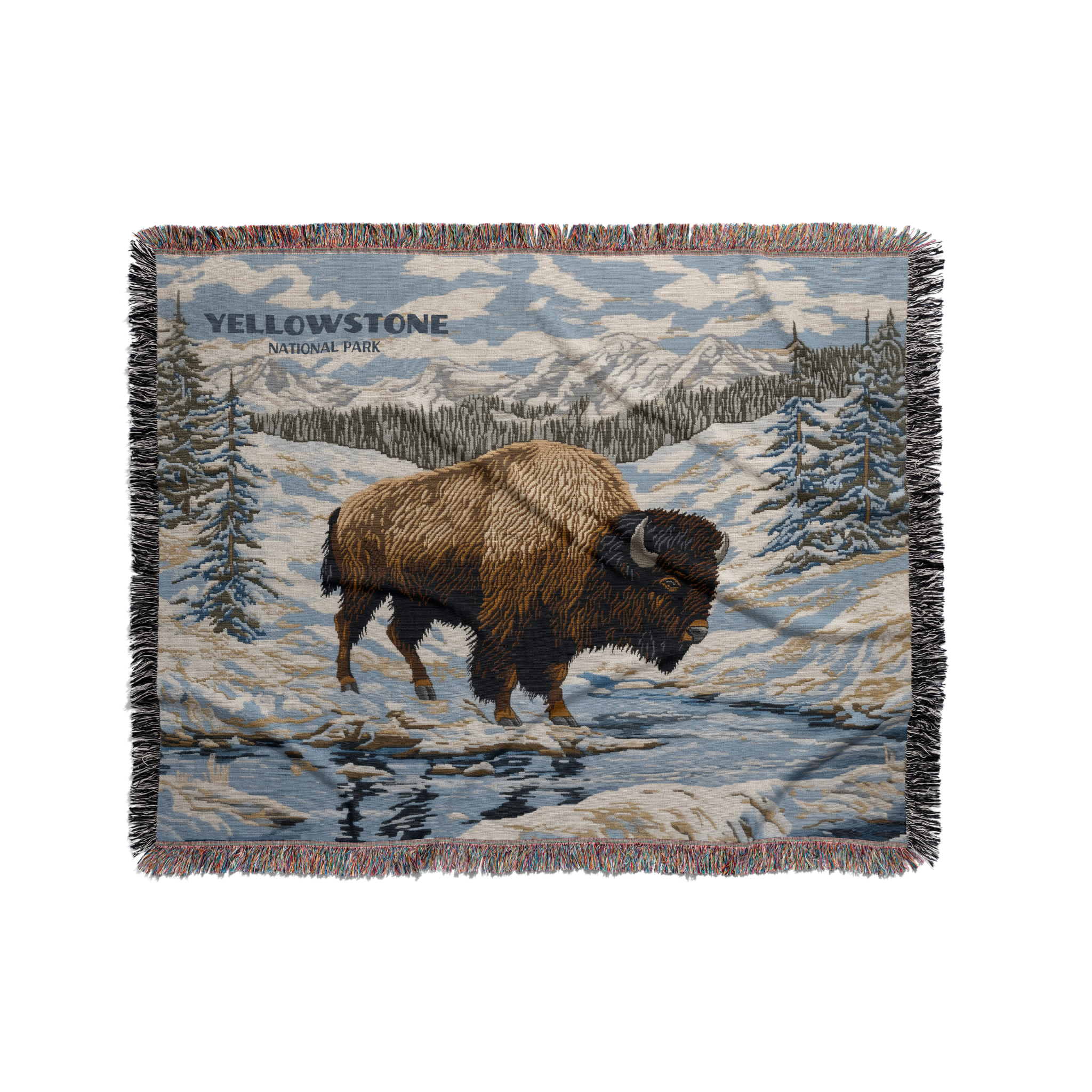 Northwest Yellowstone Silk Touch Sherpa Gooi Deken, 152,4 cm x 177,8 cm, Ranch Deken
