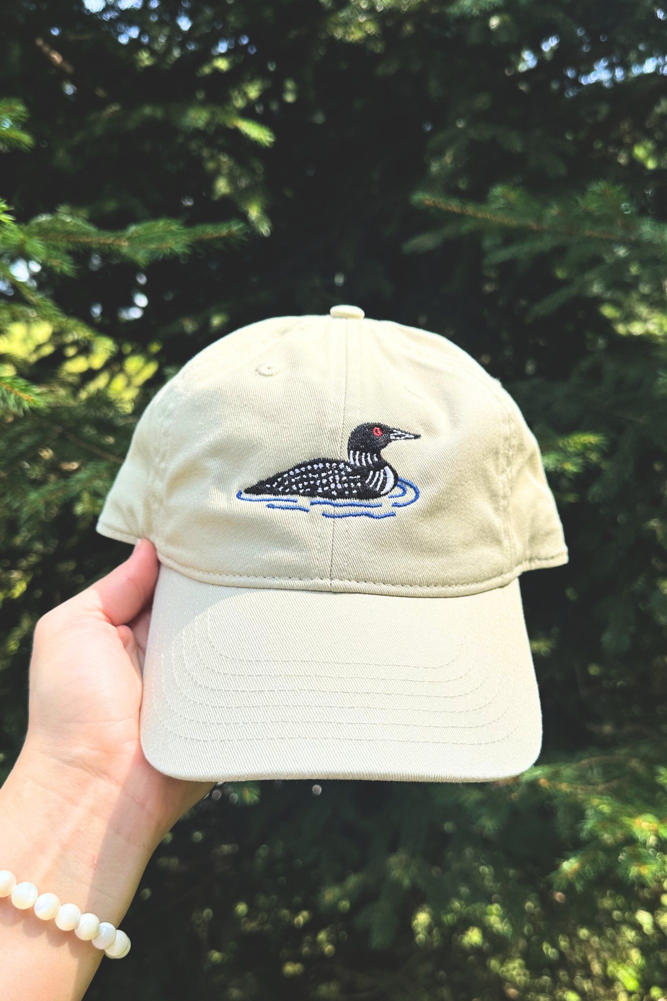 Men's Slainte Shamrock Embroidered Dad Hat - Washed Cotton Baseball Cap, Adjustable, Beige